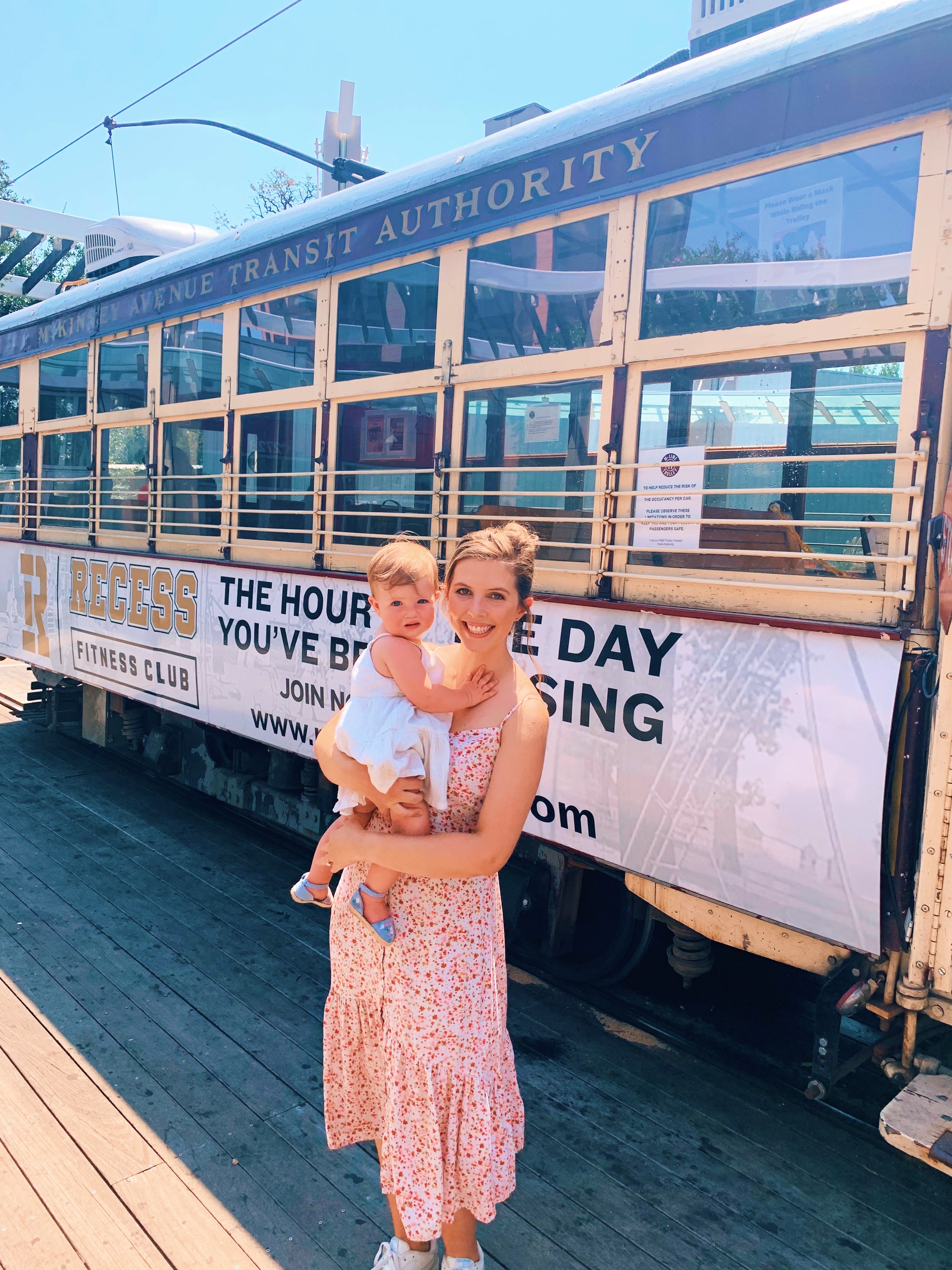 Riding the Uptown Dallas Trolley with Kids