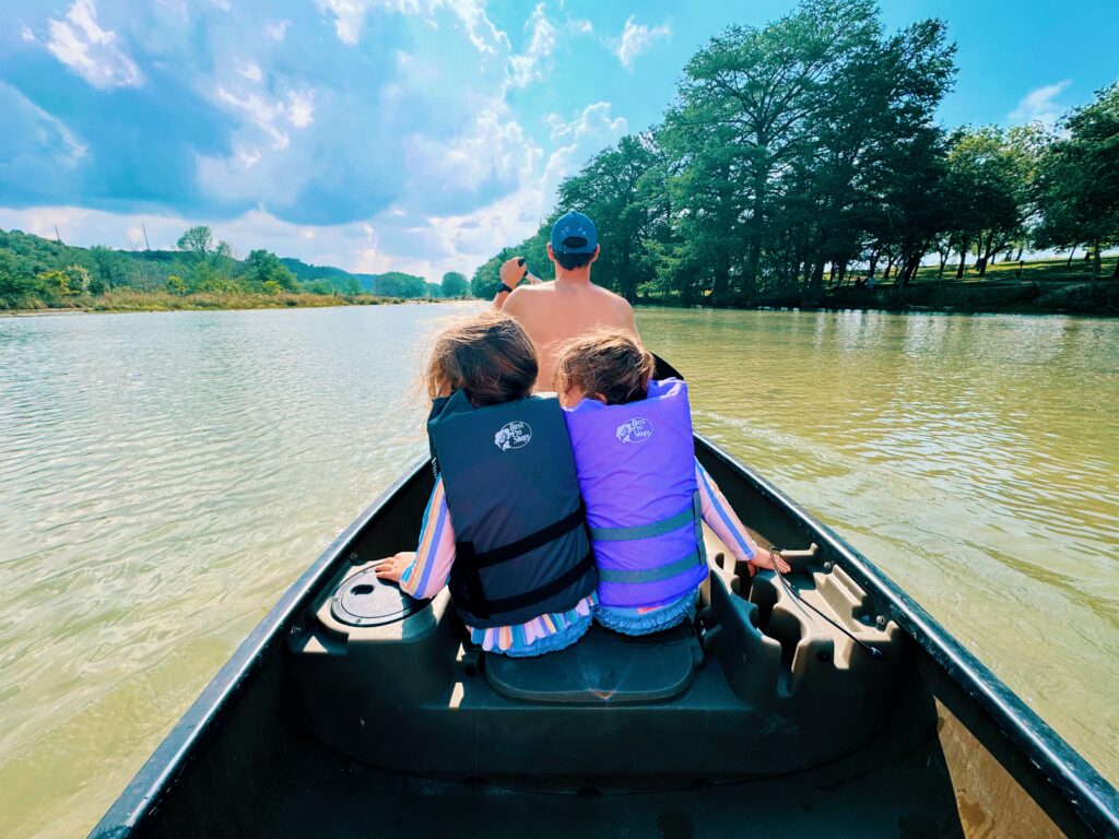 Canoeing on the Guadalupe River in Kerrville, TX